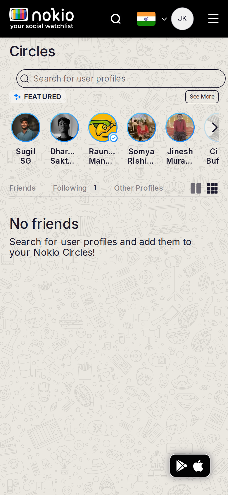 Circles followers phone
