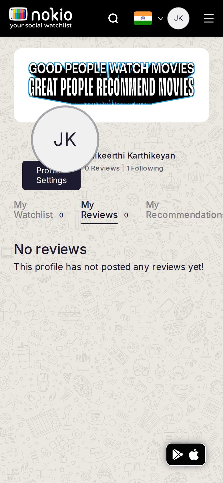 My reviews phone