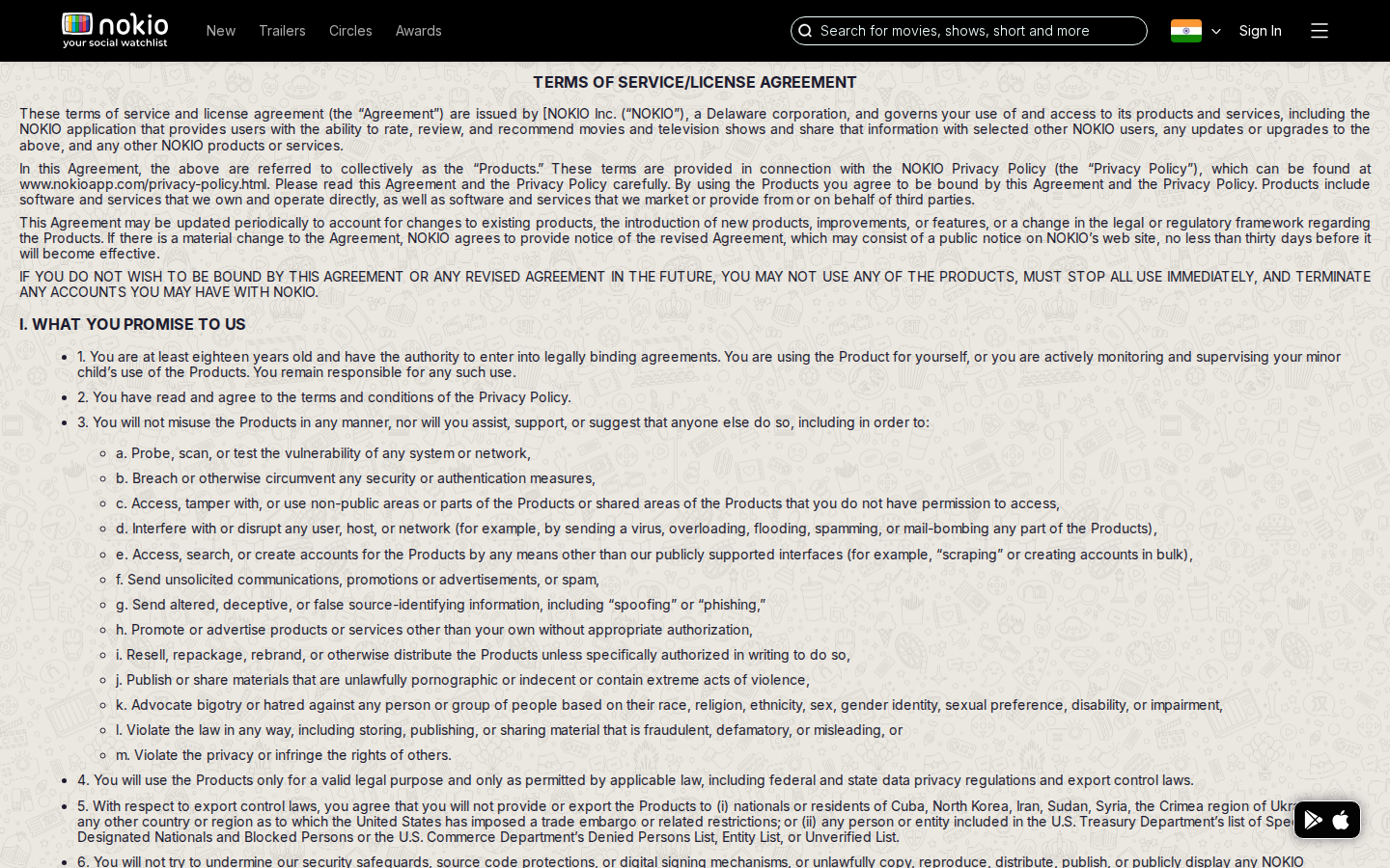 Terms desktop